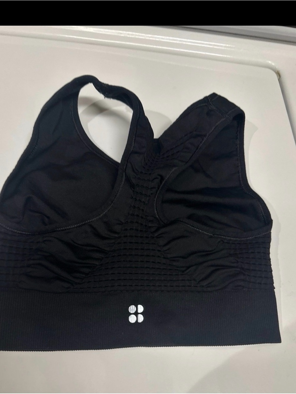 Sweaty Betty Black Seamless Racerback Sports Bra